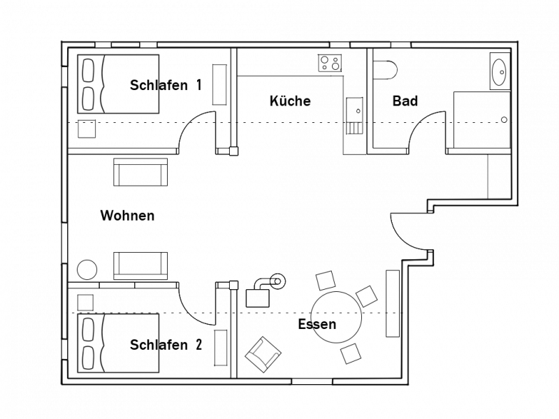 Grundriss der Kirchenwohnung